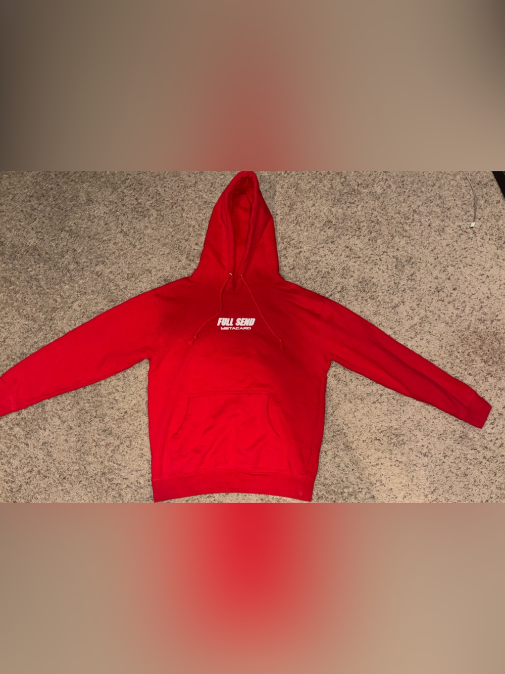 Men's Red NELK Full Send Metacard Hoodie (Size Small)